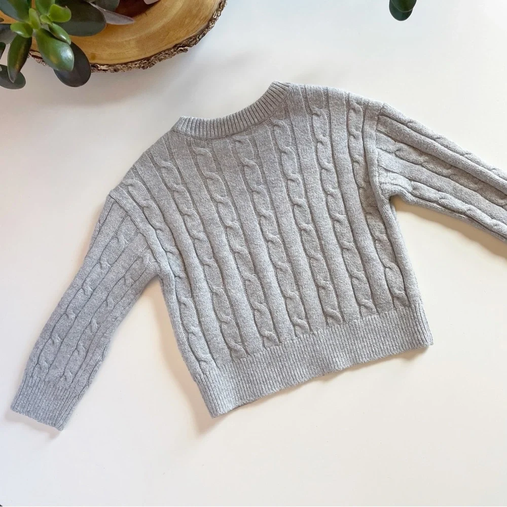Gap Grey Cable Knit Sweater | Size 5